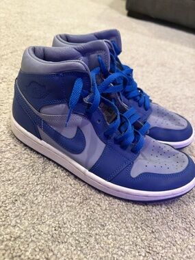 Jordan High Top Sneakers in Royal Blue and Light Blue